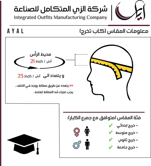 cap chart كاب تخرج زخرفة عربية